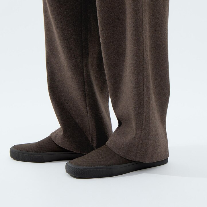 UNIQLO Brushed Jersey Trousers Mørke Brune | 51BWCNXFK