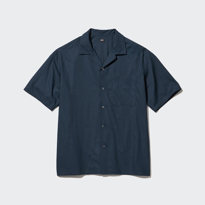 UNIQLO Casual Short Sleeved Shirt Open Collar Mørke Oransje | 01MOXWVRZ