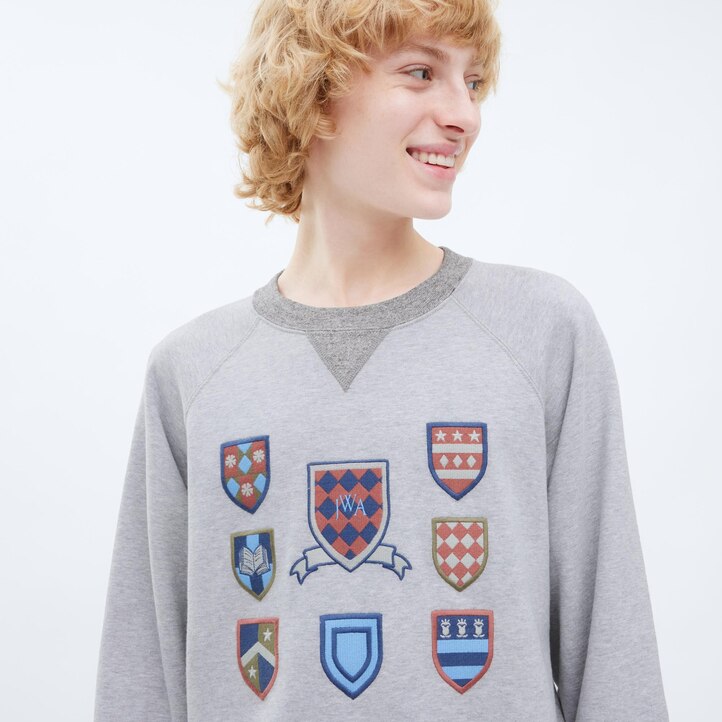 UNIQLO College Sweatshirt Gray | 41WPVELMX