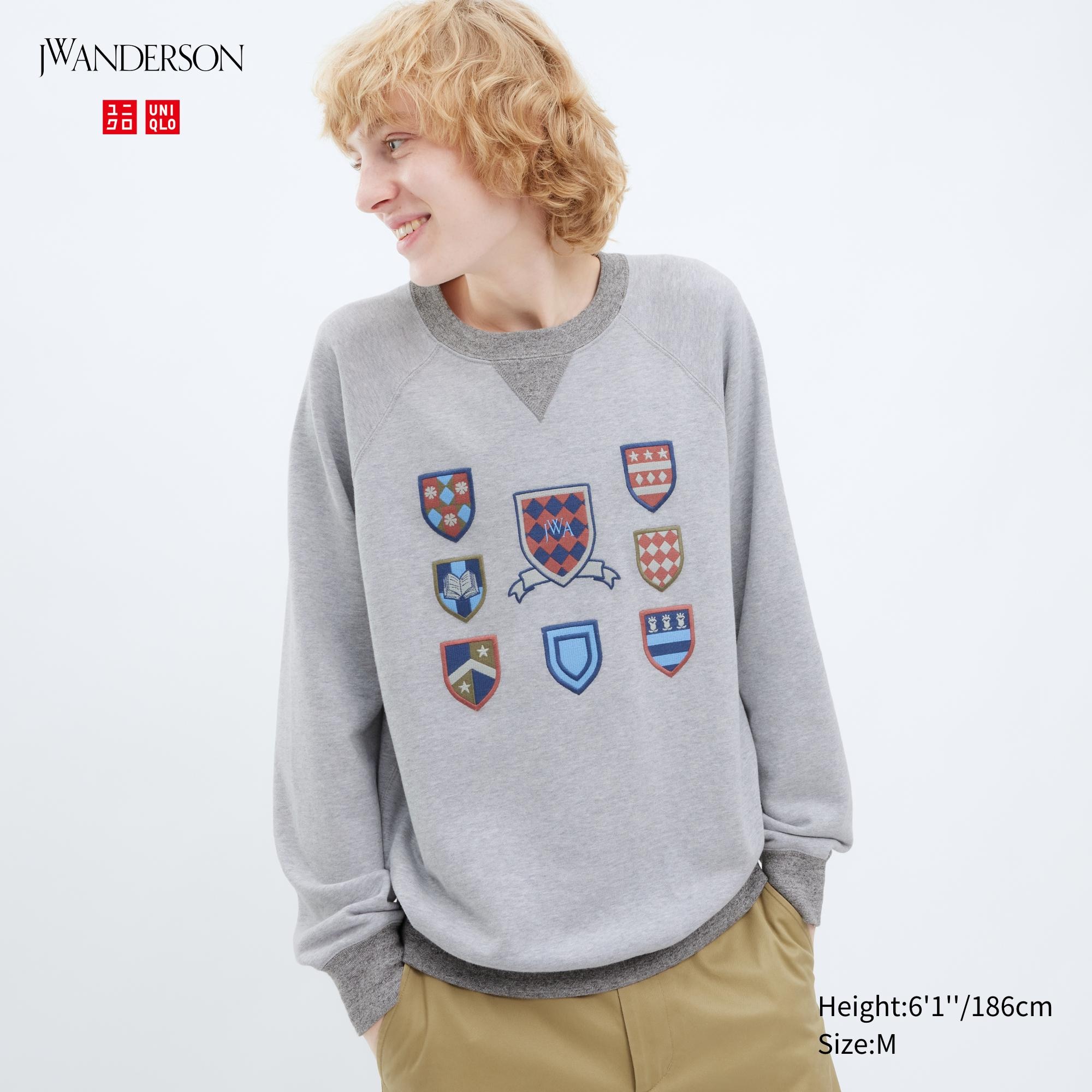 UNIQLO College Sweatshirt Gray | 41WPVELMX