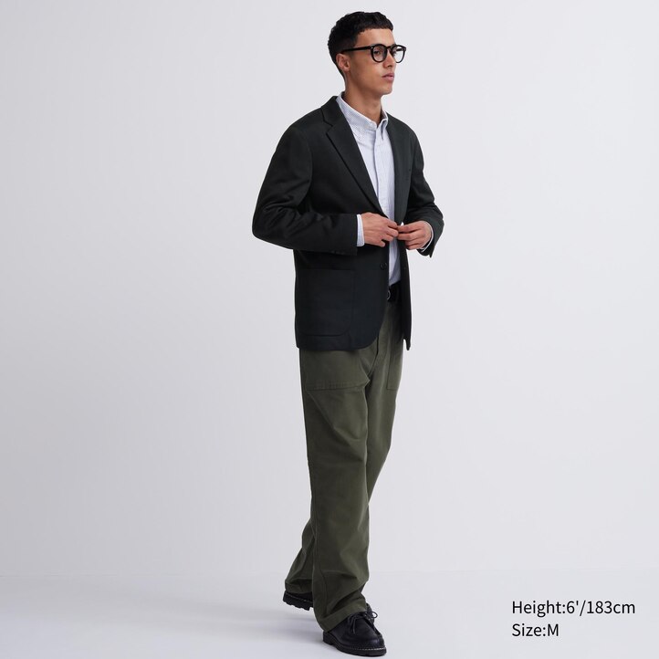 UNIQLO Comfort Blazer Jacket Mørke | 58TYFPRAG