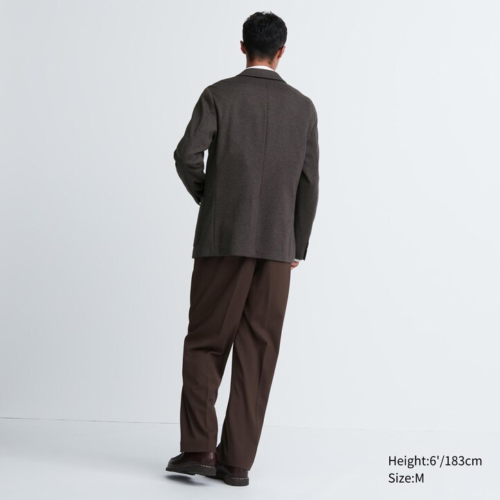 UNIQLO Comfort Patterned Blazer Jacket Mørke Brune | 86THIGBMD