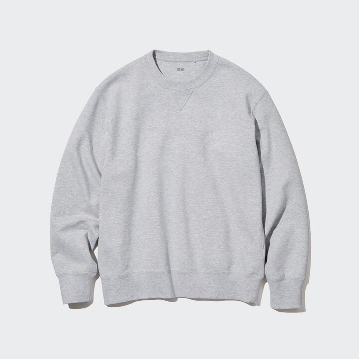 UNIQLO Cotton Crew Neck Sweatshirt Marineblå | 80IMPXKRG