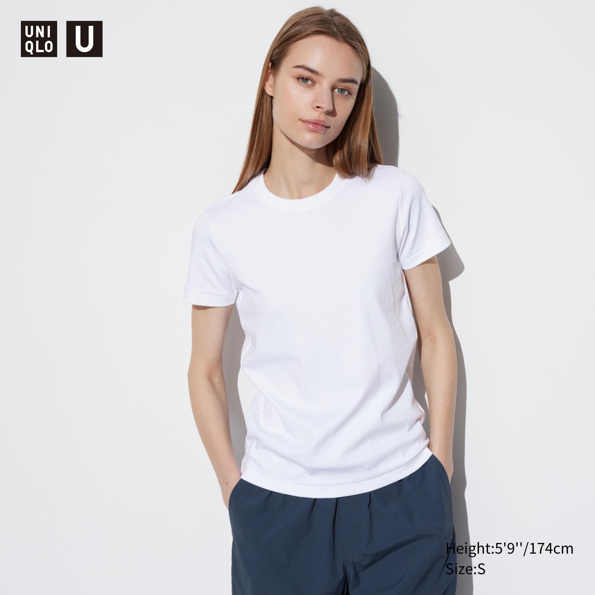 UNIQLO Crew Neck Short Sleeved T-Shirt Hvite | 51RGSKQWO