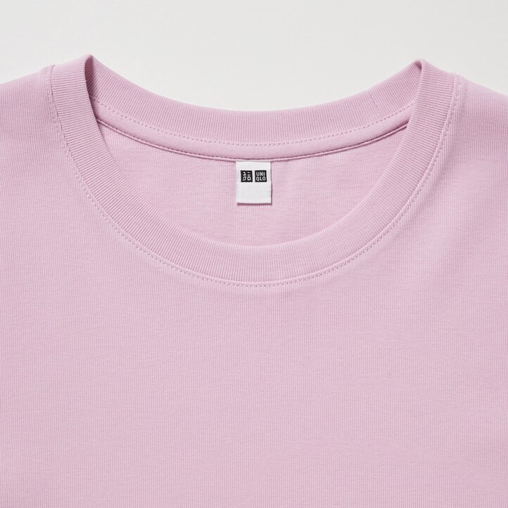 UNIQLO Cropped Fit Short Sleeved T-Shirt Rosa | 78CFDESBA