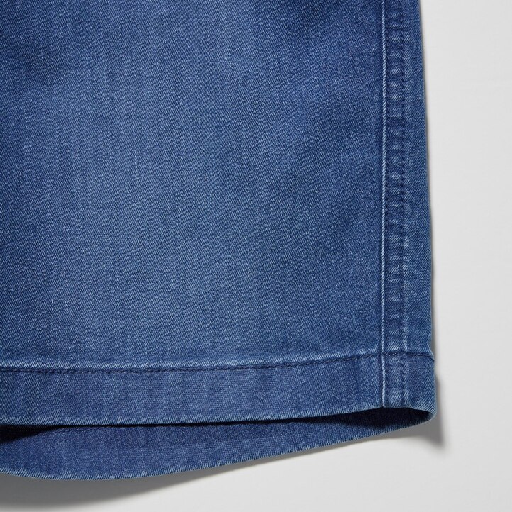 UNIQLO Denim Easy Shorts Blå | 60WZLQMFB