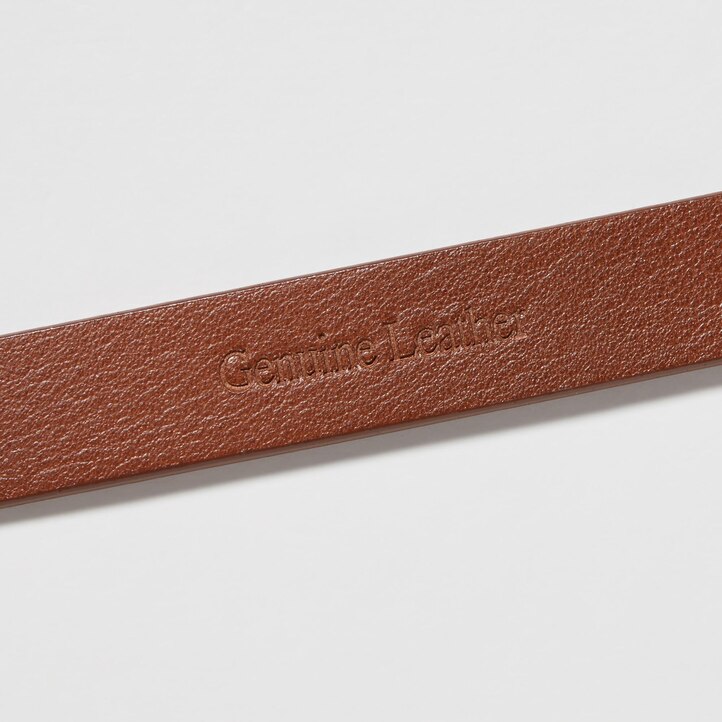 UNIQLO Double Ring Narrow Leather Belt Brune | 35ZGNQJXY