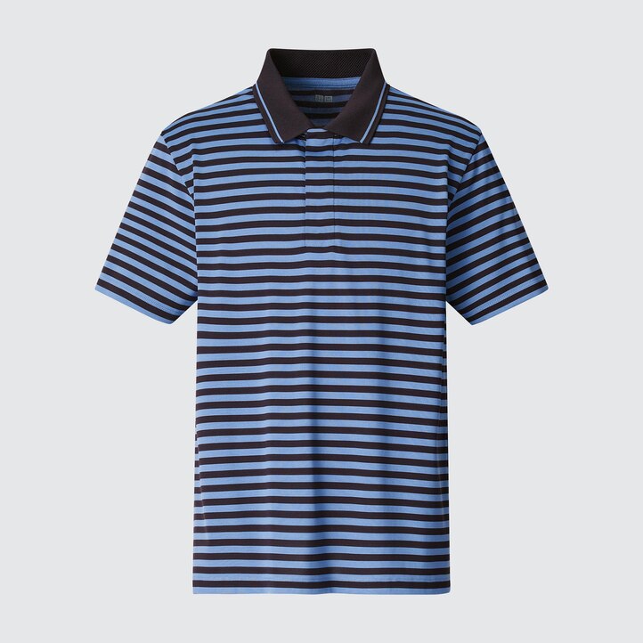 UNIQLO Dry Ex Polo Shirt Adam Scott Blå | 01CMNFJRZ