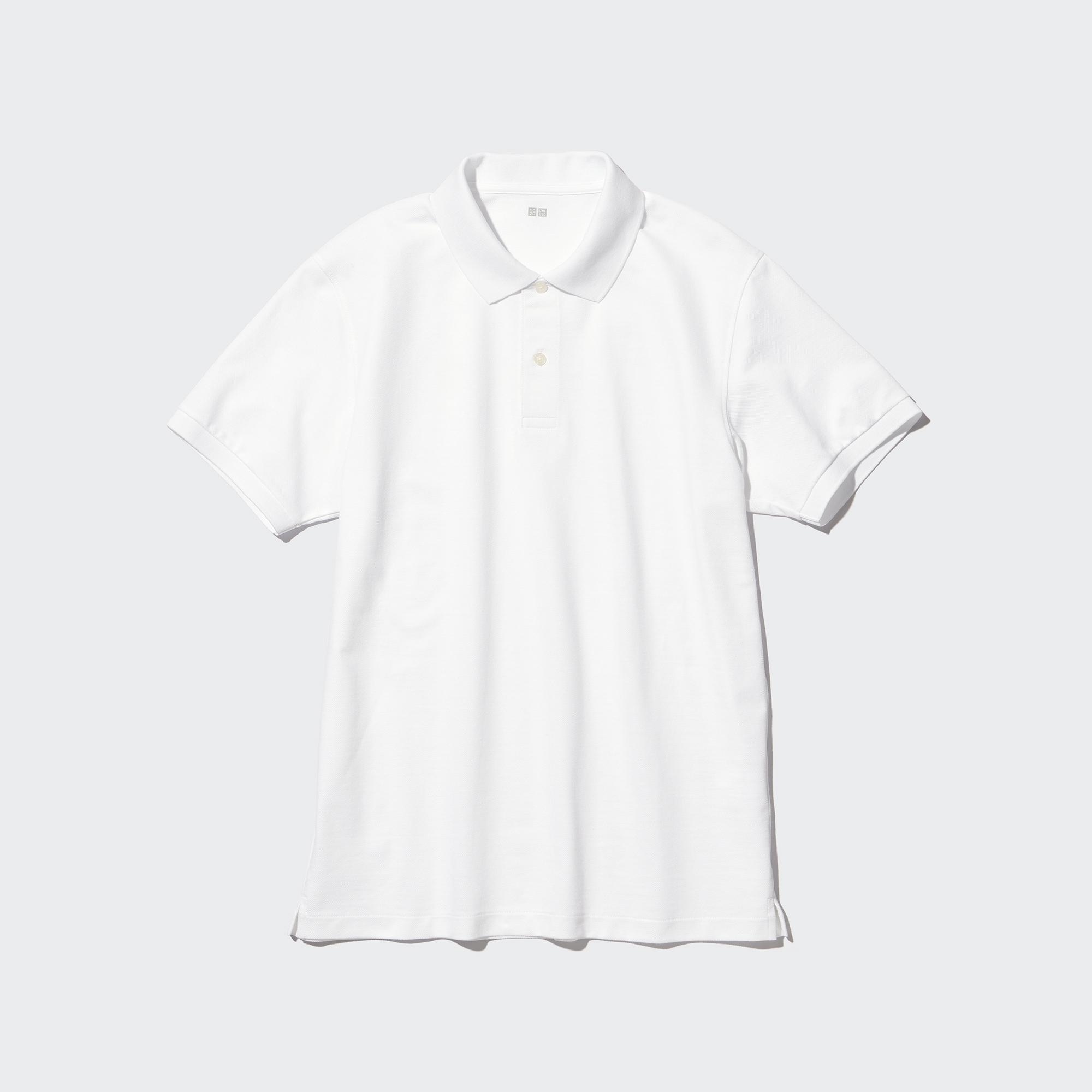 UNIQLO Dry Piqué Polo Shirt Hvite | 46BJRAHCX