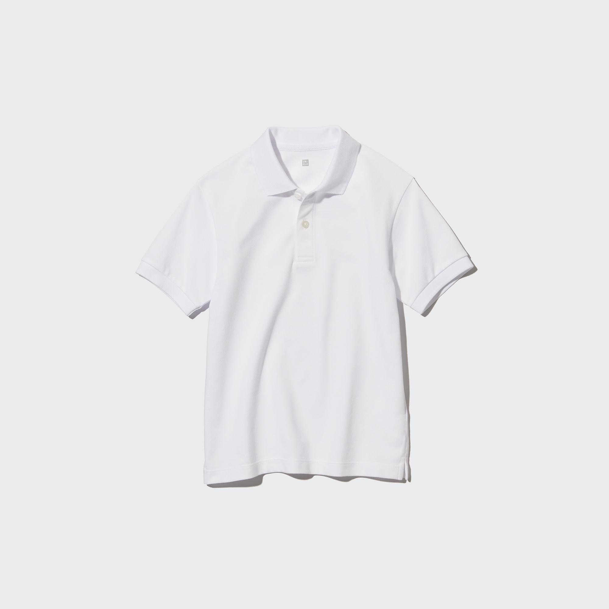 UNIQLO Dry Piqué Short Sleeved Polo Shirt Hvite | 29LYNFAJT