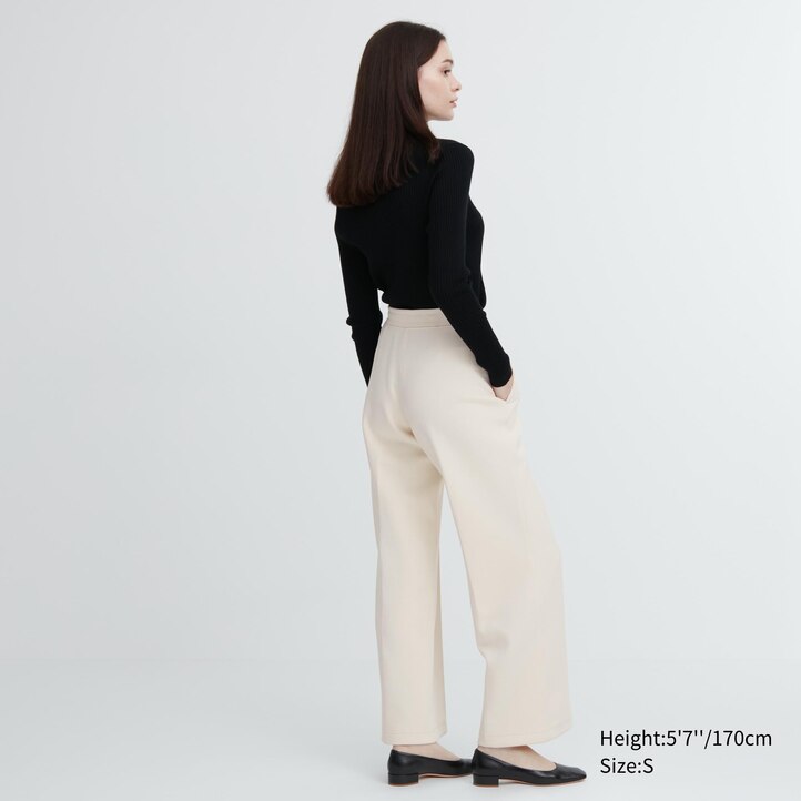 UNIQLO Dry Straight Leg Joggers Hvite | 58VLFGZDK