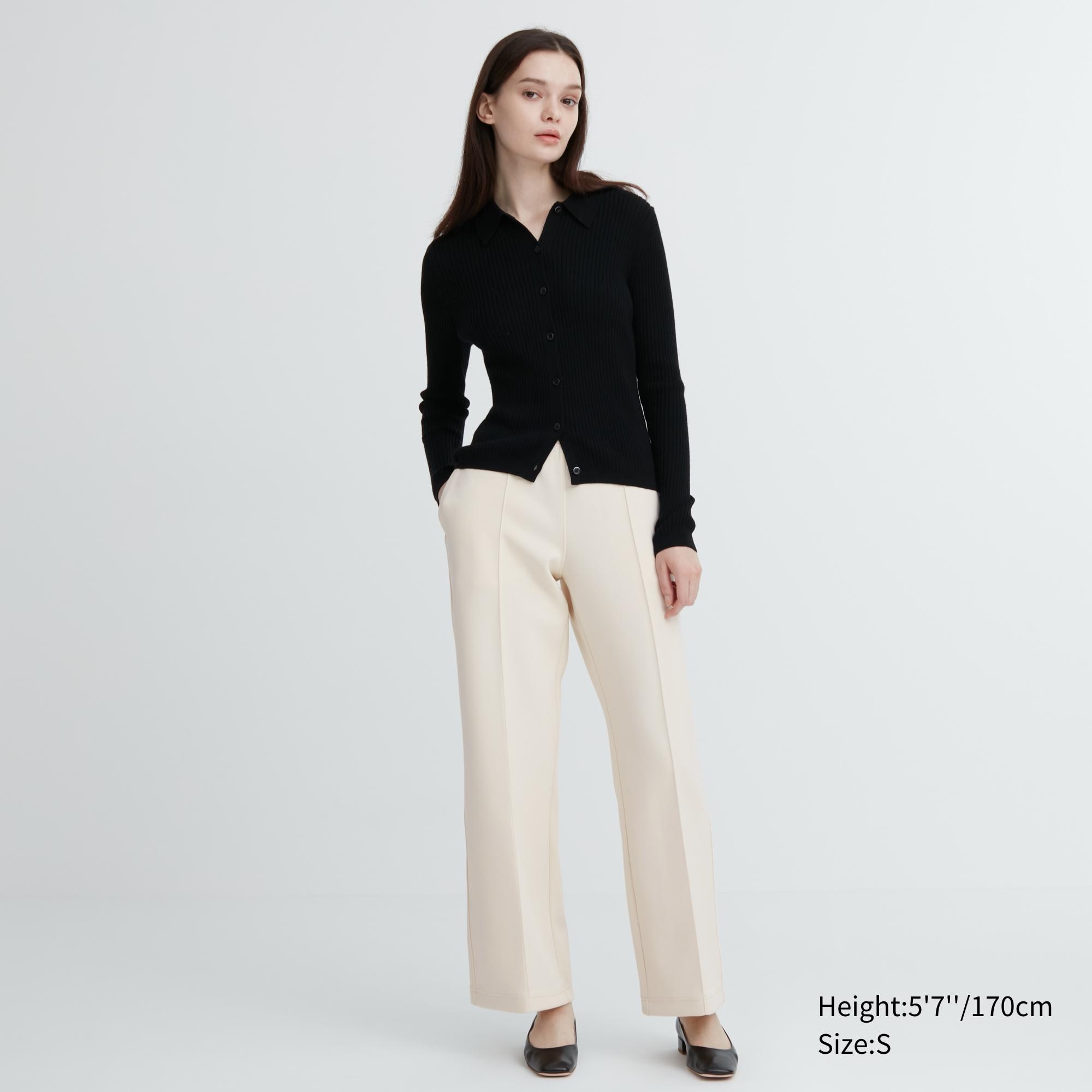 UNIQLO Dry Straight Leg Joggers Hvite | 58VLFGZDK