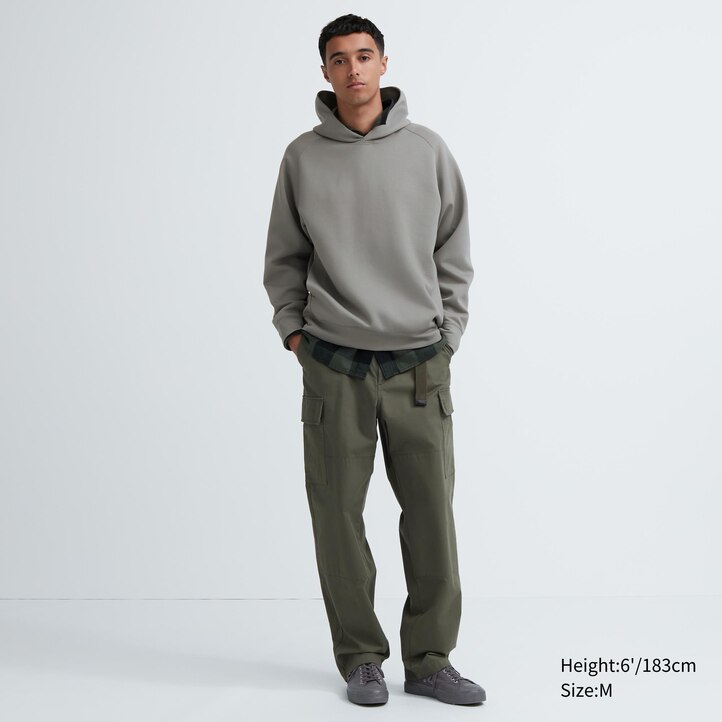 UNIQLO Dry Sweat Stretch Pullover Hoodie Gray | 86JYWMSNF