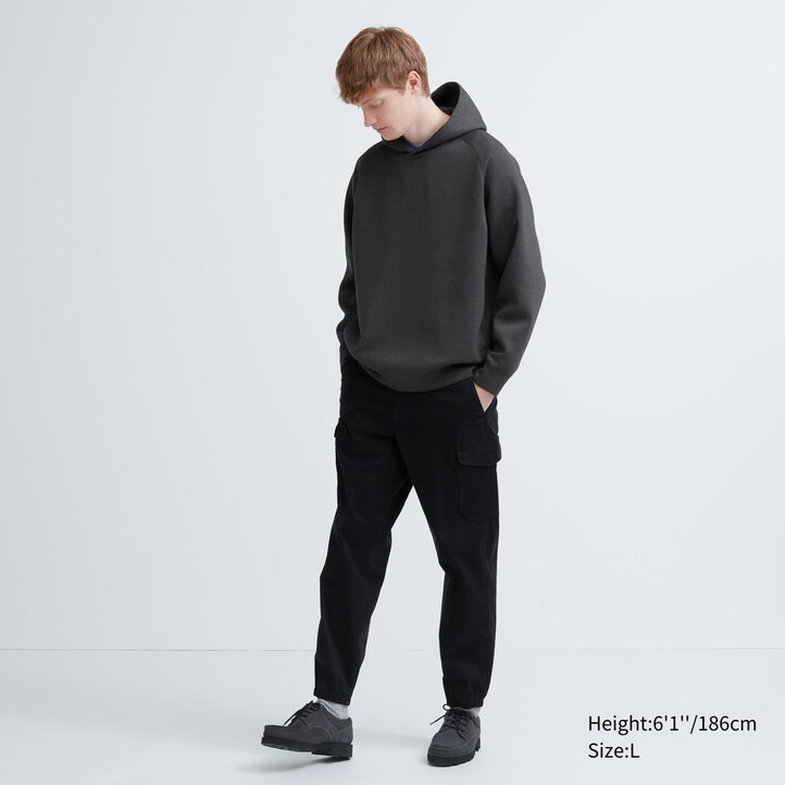 UNIQLO Dry Sweat Stretch Pullover Hoodie Gray | 86JYWMSNF