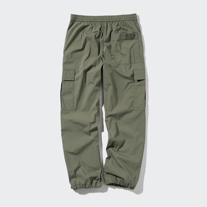 UNIQLO Easy Wide Fit Cargo Trousers Svarte | 71CNUVAEI