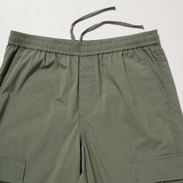 UNIQLO Easy Wide Fit Cargo Trousers Svarte | 71CNUVAEI