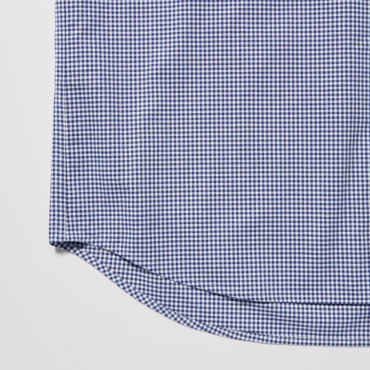 UNIQLO Extra Fine Cotton Broadcloth Long Sleeve Shirt Blå | 49XVGWKQU