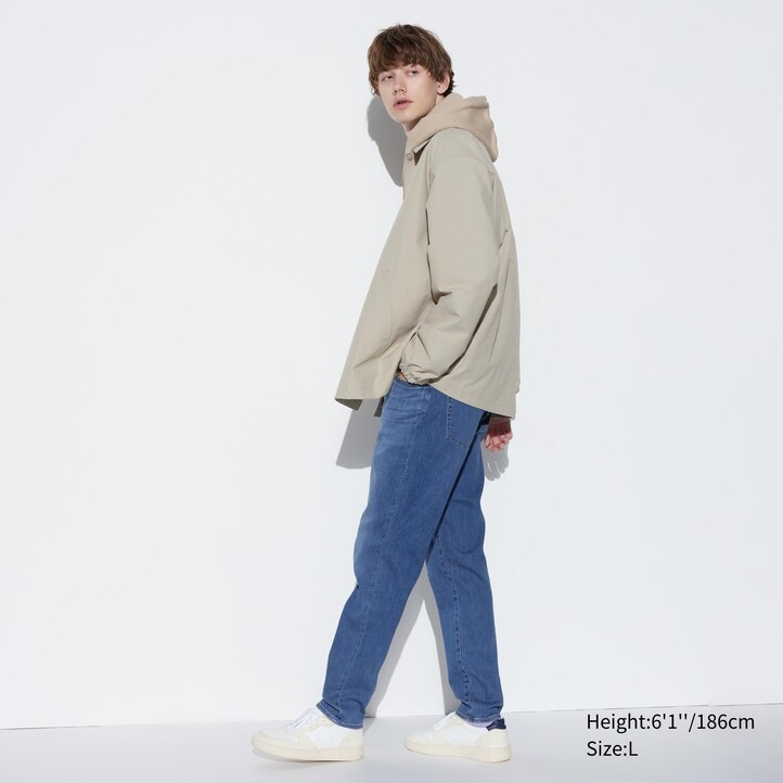 UNIQLO Ezy Ultra Stretch Jeans Svarte | 01CVINZJM