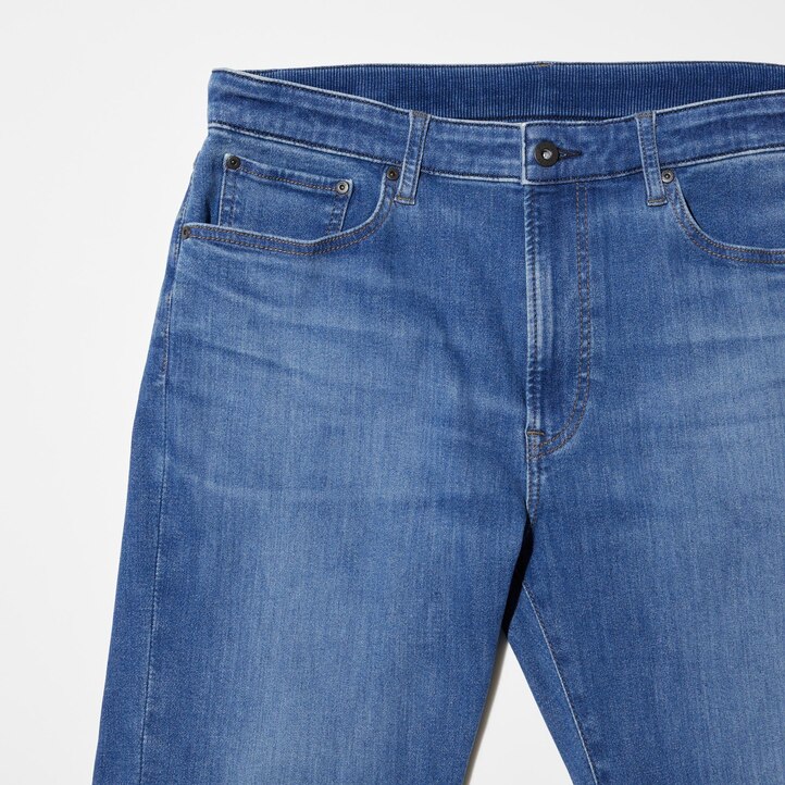 UNIQLO Ezy Ultra Stretch Jeans Svarte | 01CVINZJM