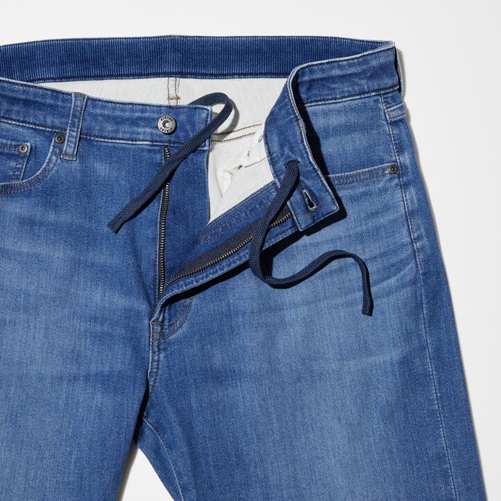 UNIQLO Ezy Ultra Stretch Jeans Svarte | 01CVINZJM