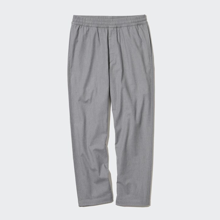 UNIQLO Flannel Ankle Length Trousers Gray | 61XMBEDPV