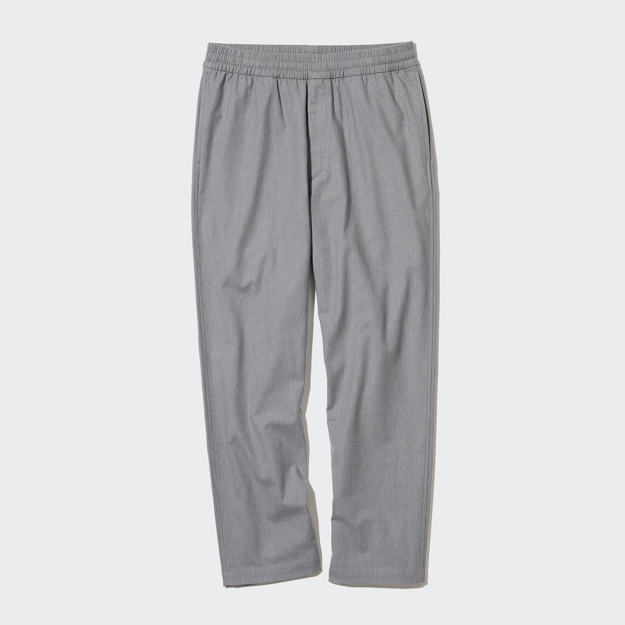 UNIQLO Flannel Ankle Length Trousers Gray | 61XMBEDPV