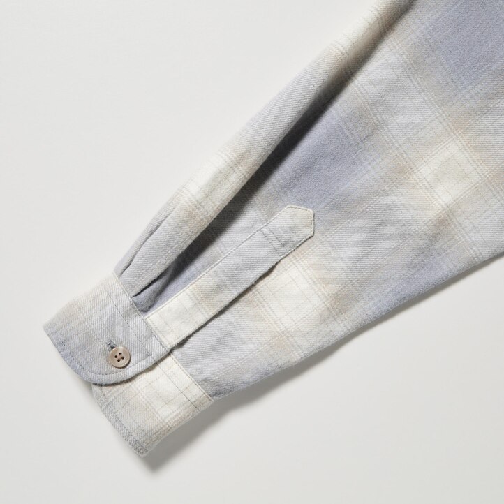 UNIQLO Flannel Checked Shirt Gray | 08WCEMZOA