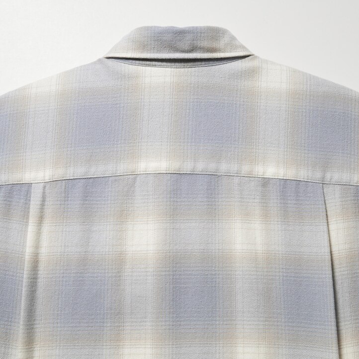 UNIQLO Flannel Checked Shirt Gray | 08WCEMZOA