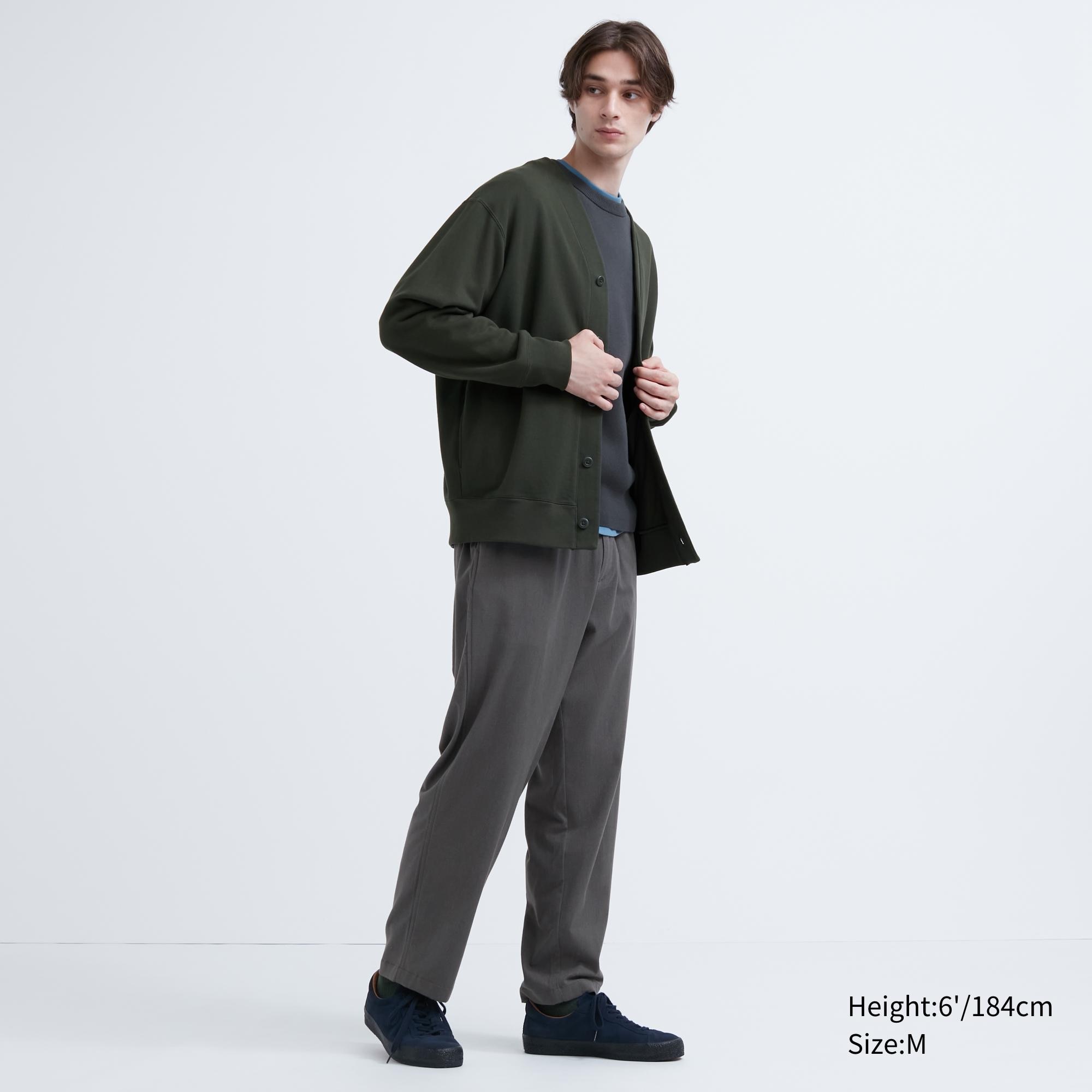 UNIQLO Flannel Easy Ankle Length Trousers Gray | 92TSYQAWG