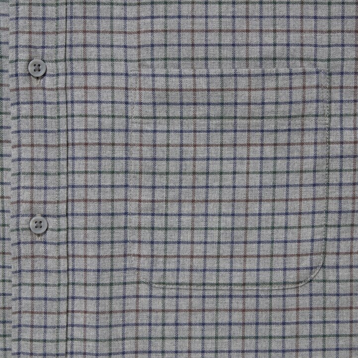 UNIQLO Flannel Regular Fit Checked Shirt Button Down Collar Hvite | 65KYSPIMN