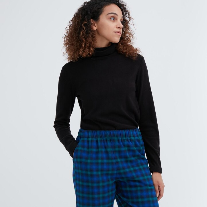 UNIQLO Flannel Trousers Blå | 28XDVPMGK