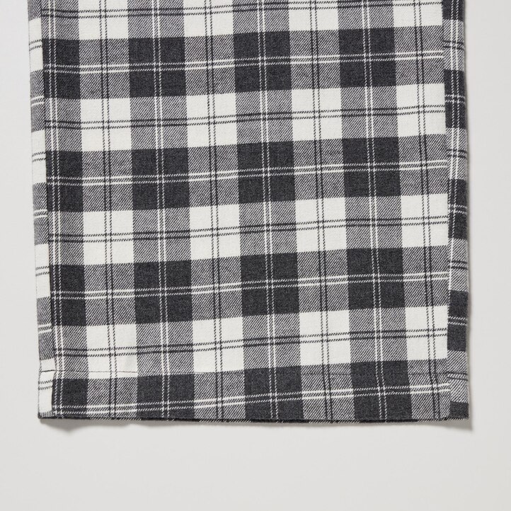 UNIQLO Flannel Trousers Hvite | 90FVKQMJA