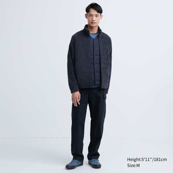 UNIQLO Fleece Heather Zipped Jacket Hvite | 02SDETWUG