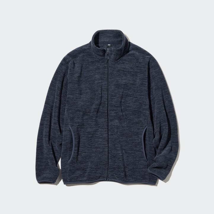 UNIQLO Fleece Heather Zipped Jacket Hvite | 02SDETWUG