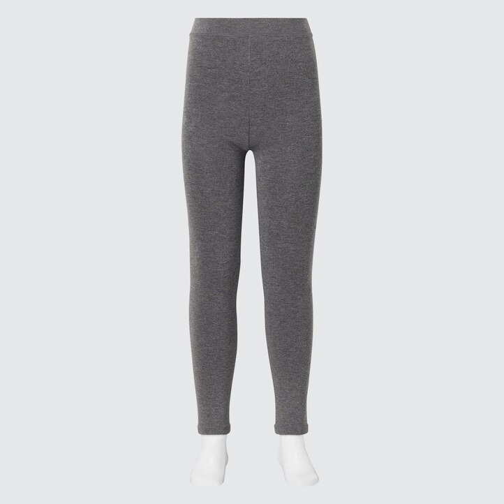 UNIQLO Girls Heattech Extra Warm Pile Lined Leggings Gray | 16SBRTEIW