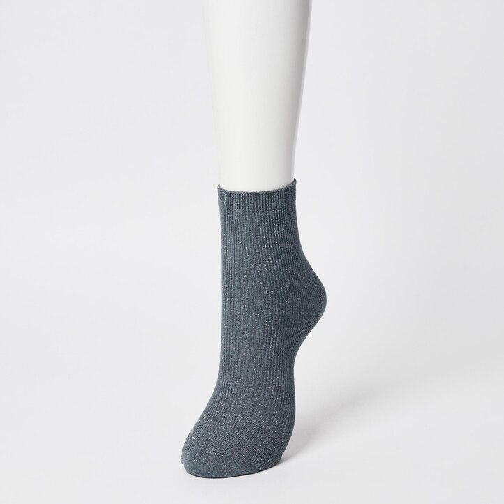 UNIQLO Glitter Socks Three Pairs Mørke | 89QWIJOVH