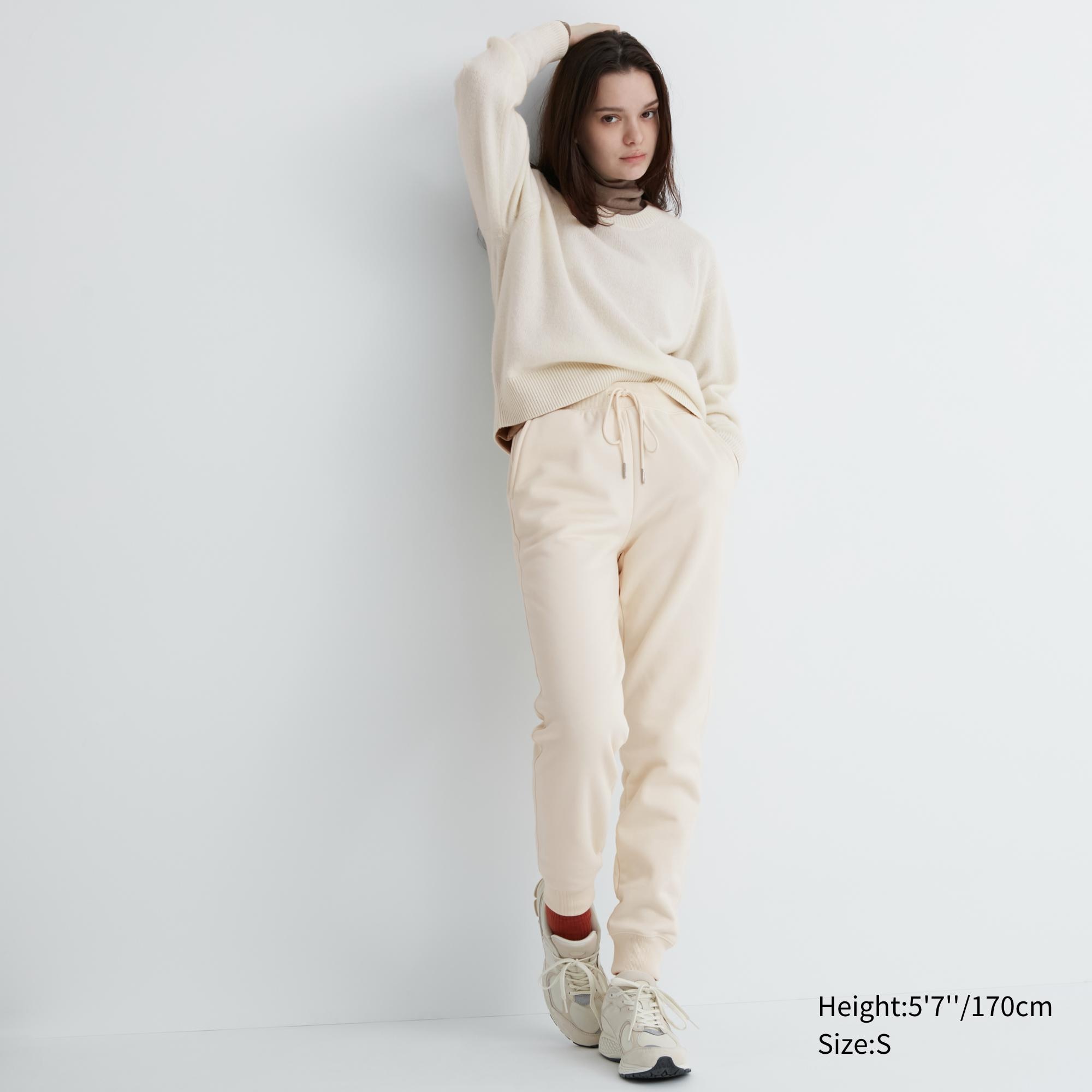 UNIQLO Heattech Pile Lined Joggers Hvite | 10HAOTGXK