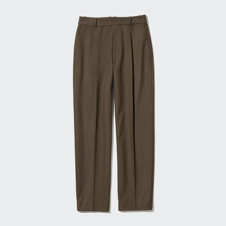 UNIQLO Heattech Pleated Trousers Long Natural | 20INTHLZD