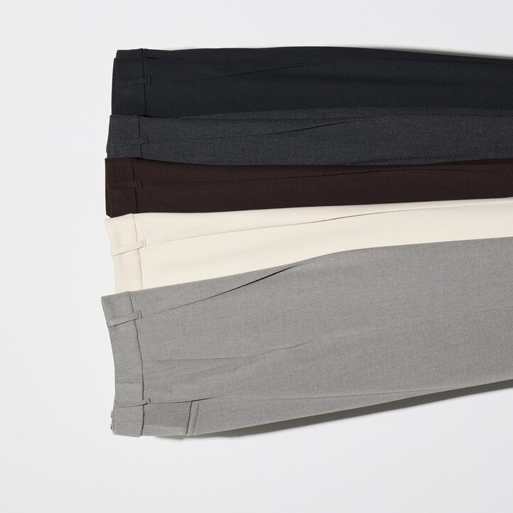 UNIQLO Heattech Pleated Trousers Mørke Brune | 30LOQKYUM