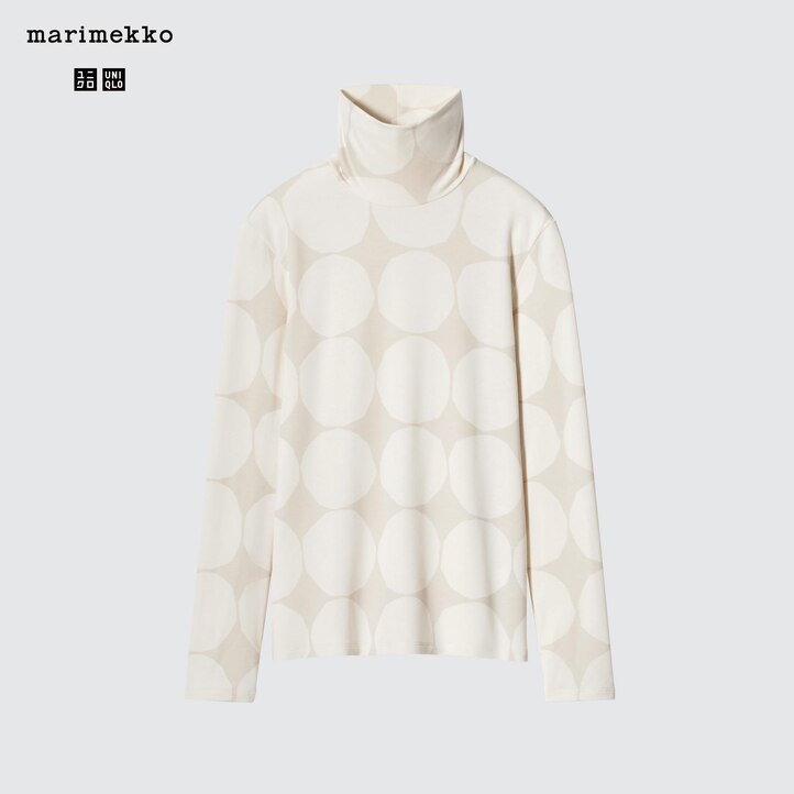 UNIQLO Heattech Turtleneck Dot Print Turtleneck Long Sleeved Thermal Top Mørke | 61IUYBPTR