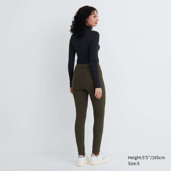 UNIQLO Heattech Ultra Stretch High Rise Thermal Leggings Trousers Olivengrønne | 31MIQATBX