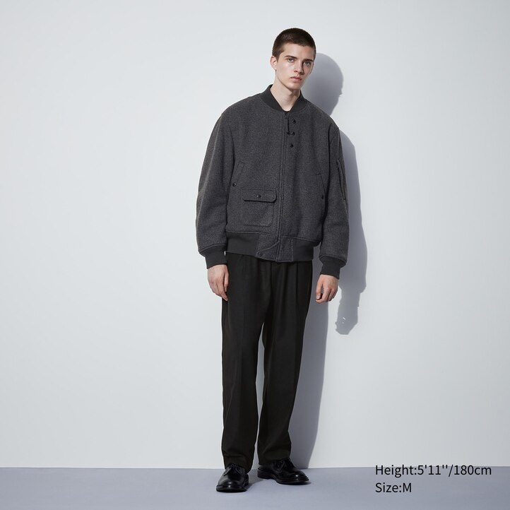 UNIQLO Heattech Warm Padded Short Blouson Jacket Mørke | 50WZHCKPV