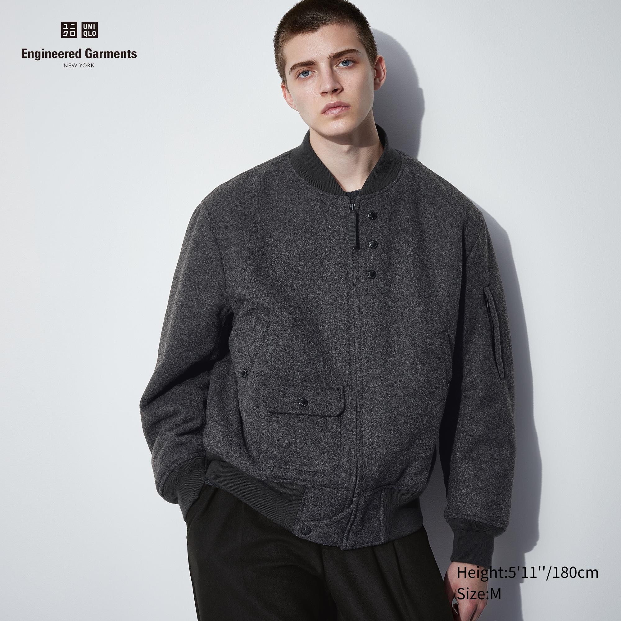 UNIQLO Heattech Warm Padded Short Blouson Jacket Mørke | 50WZHCKPV