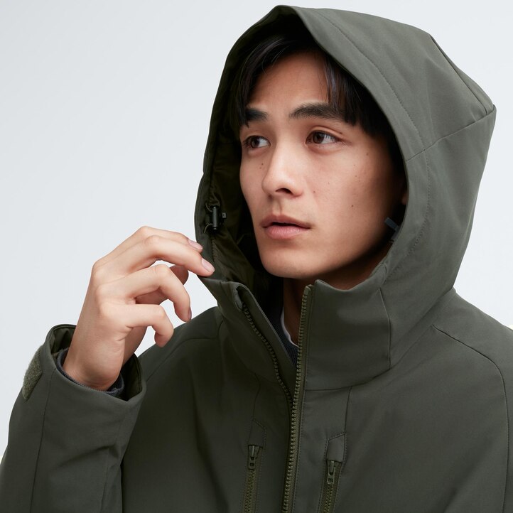 UNIQLO Hybrid Down 3d Cut Parka Brune | 15VHGTOBM