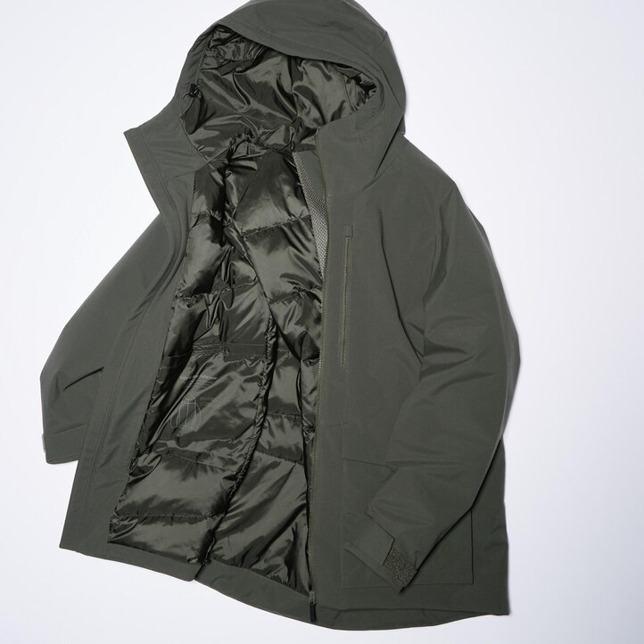 UNIQLO Hybrid Down 3d Cut Parka Mørke | 78NEDGCTO