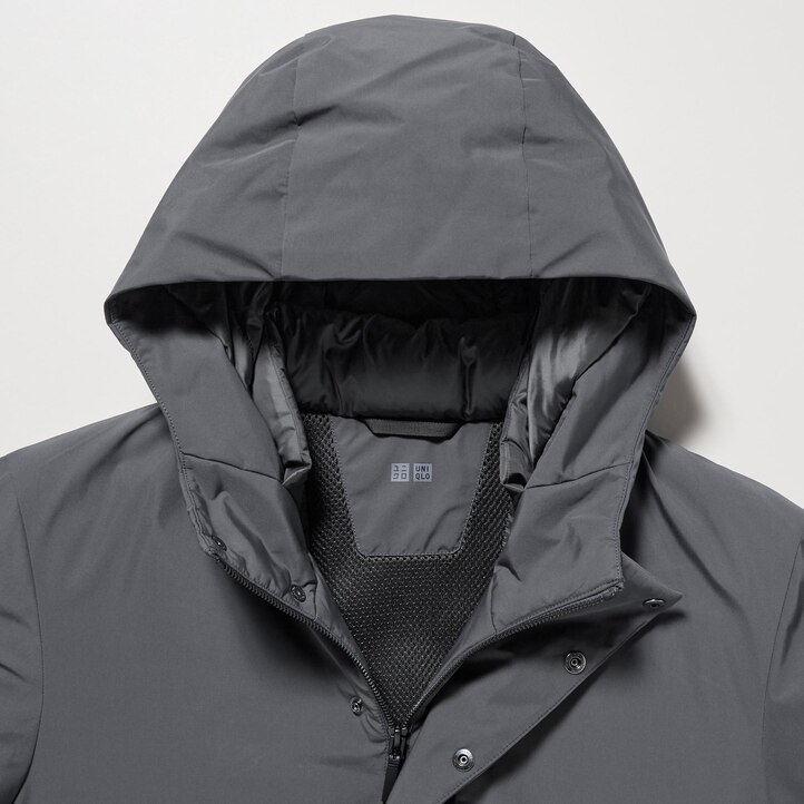 UNIQLO Hybrid Down Coat Svarte | 53YFIWHVM