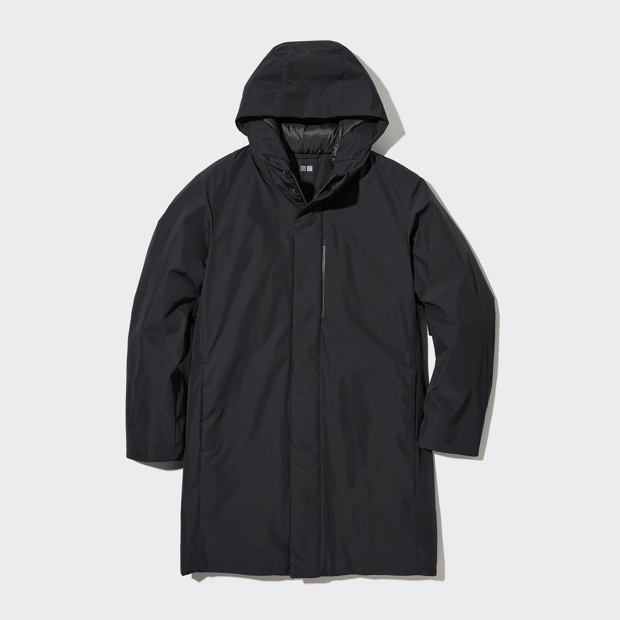 UNIQLO Hybrid Down Coat Svarte | 53YFIWHVM