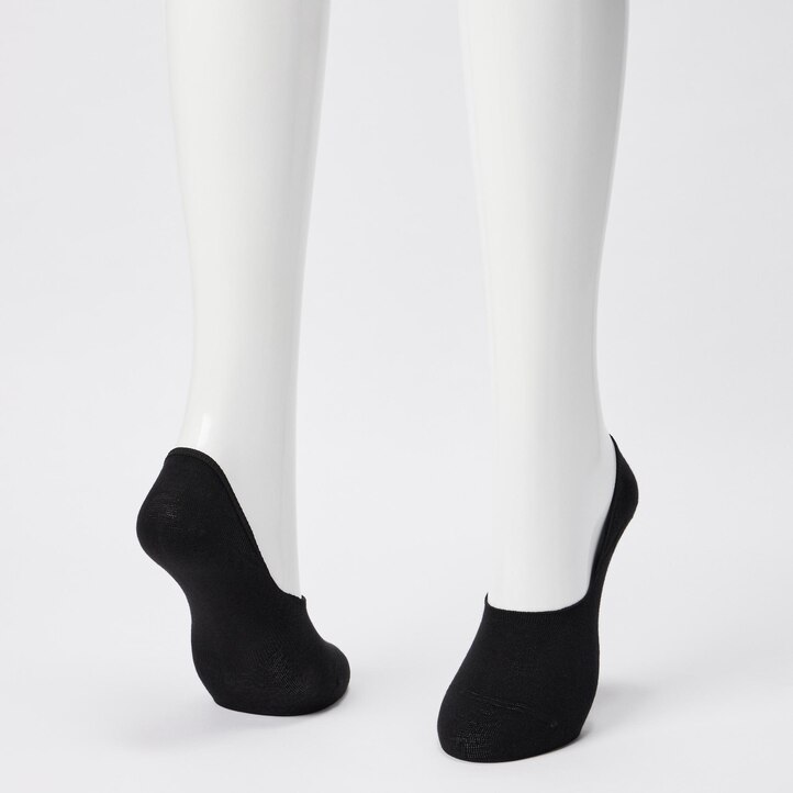 UNIQLO Invisible No Show Socks Three Pairs Svarte | 09GJEYXMP