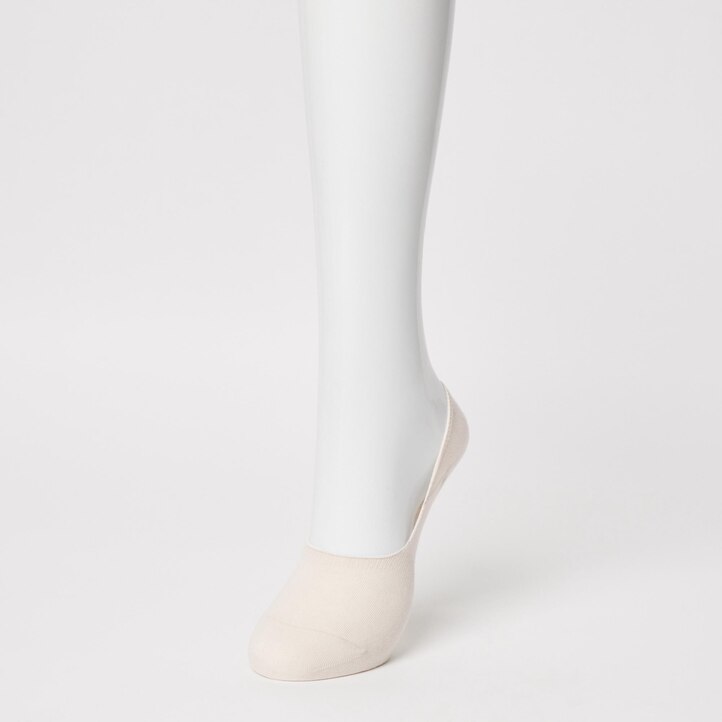 UNIQLO Invisible No Show Socks Three Pairs Hvite | 79YLUBKOP