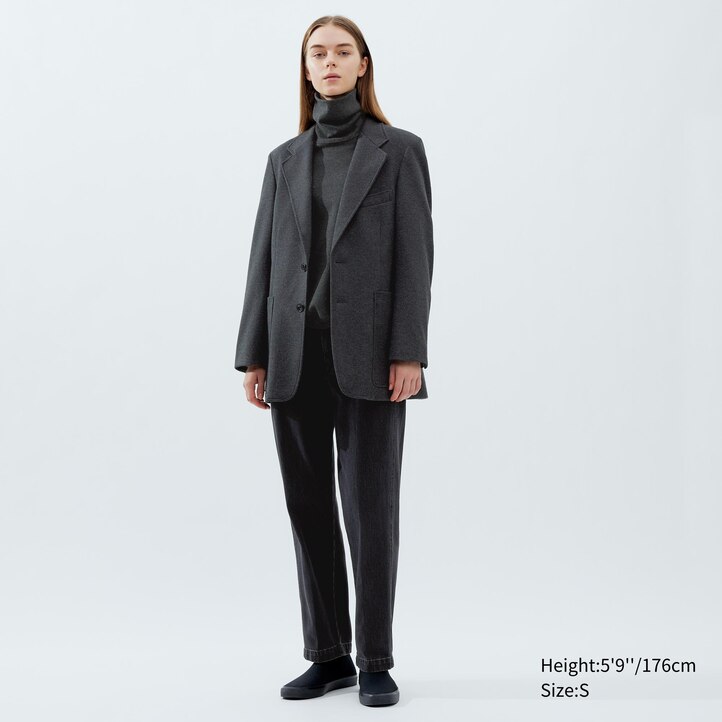 UNIQLO Jersey Tailored Jacket Mørke Brune | 95FGZBURW